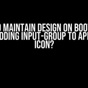 How to Maintain Design on Bootstrap when Adding Input-Group to Append an Icon?