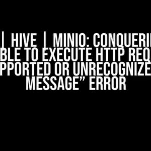 Trino | Hive | Minio: Conquering the “Unable to execute HTTP request: Unsupported or unrecognized SSL message” Error